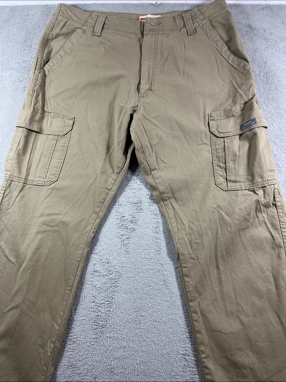 Wrangler Men's Tan Cargo Pants - Utility Pocket Workwear 36X32 New With Tags